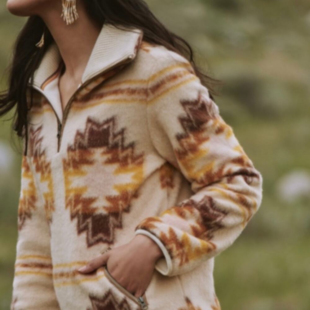 Faherty x Doug Good Feather Star Nation Quarter Zip Fleece